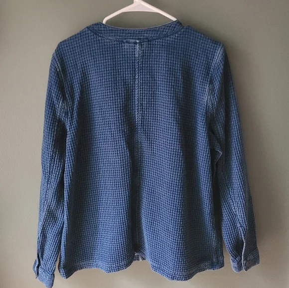 J. Jill Pure Jill Indigo Field Jacket, Size Large - Picture 4 of 5